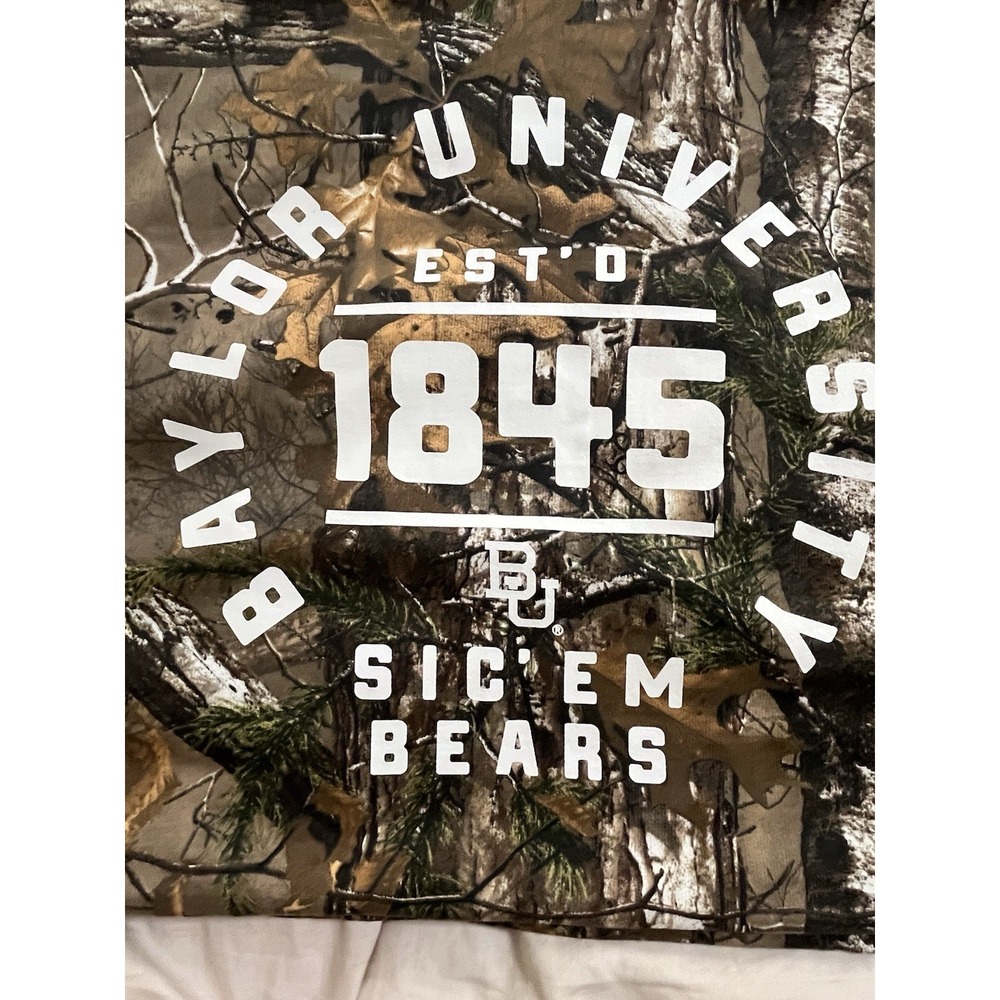 RealTree Edge Camo Print On Baylor University Blanket Cotton 54x83